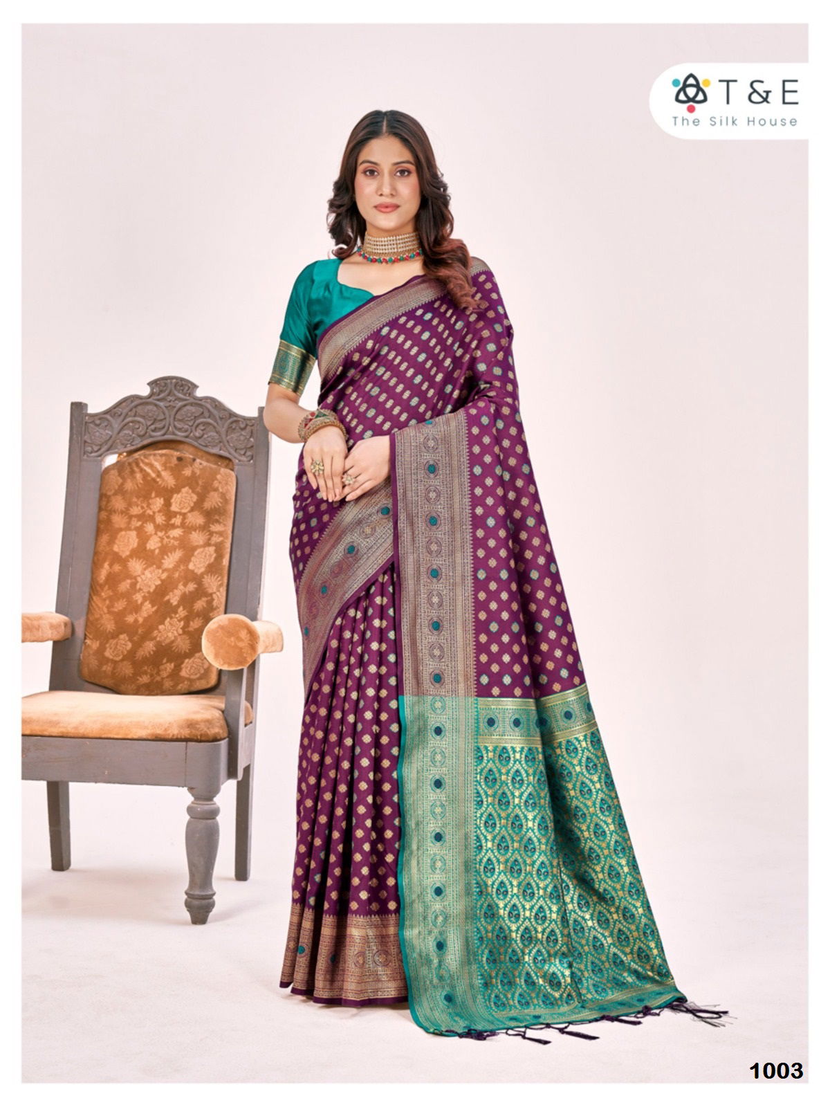 T And E Aagman Designer Silk Saree Catalog